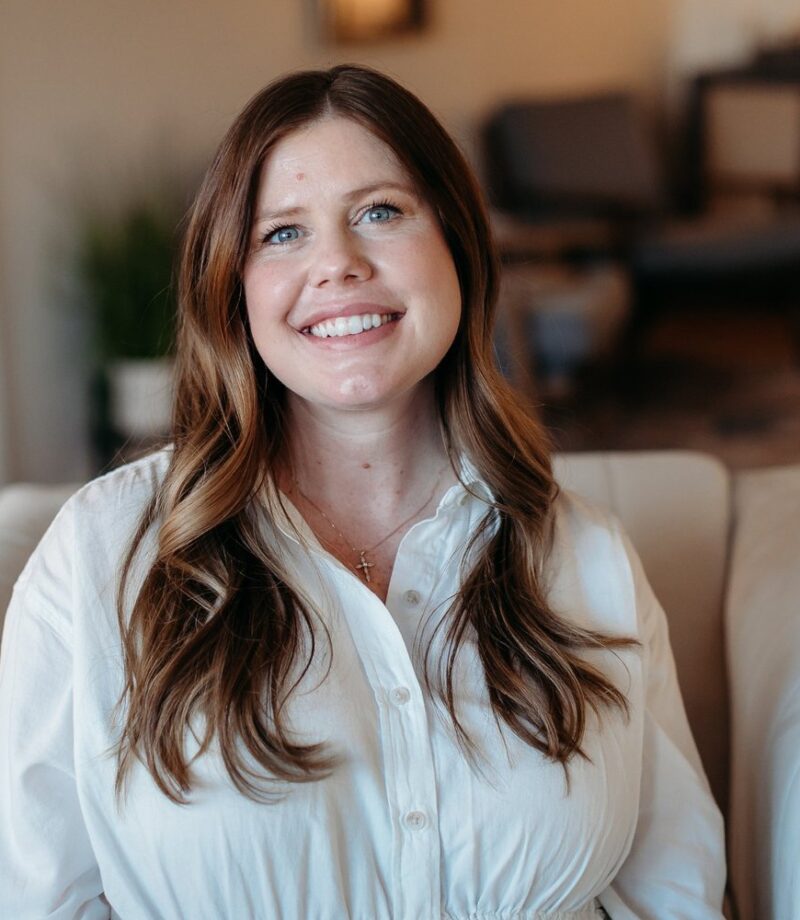 Tori Head, LPC-MHSP, seated in a chair